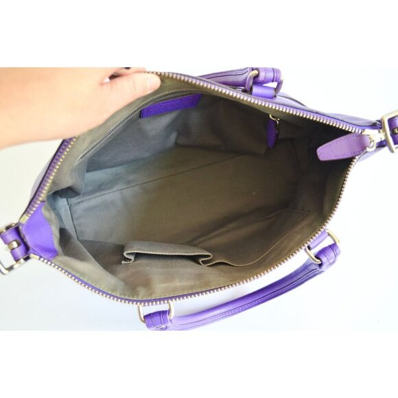 Coach 21132 Molly Purple Ultraviolet Leather Handbag NO CROSSBODY STRAP - Picture 13 of 14